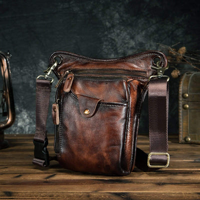 Survival Gears Depot Waist Packs Classic Leather Shoulder Sling Bag